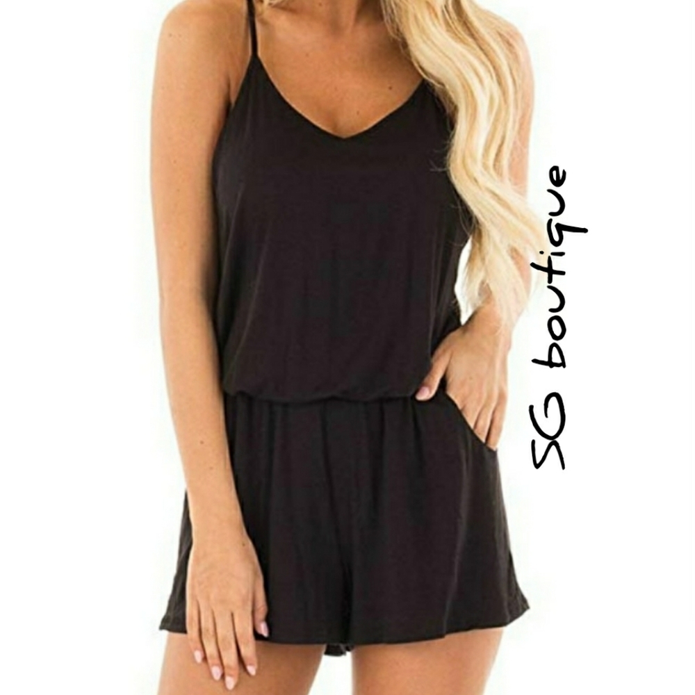 🆕⭐ Black jersey shorts romper⭐ - Picture 2 of 5